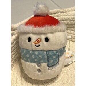 Squishmallows 5” Plush Stuffed Animal Dog Pet Toy Squeaker Snowman Santa Plushie